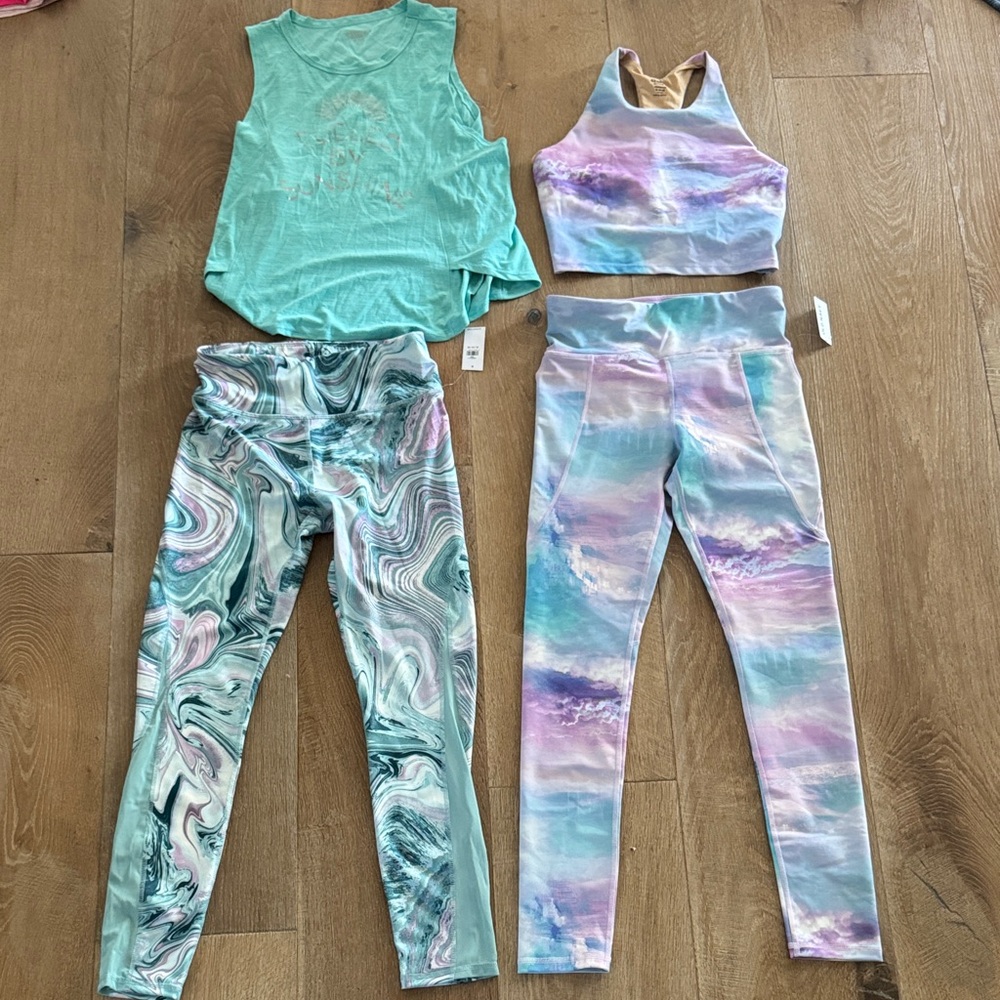 Old Navy Kids Matching Set - Teal and Pastel Tie-Dye